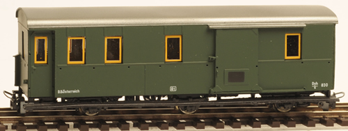 Ferro Train 707-230 - Austrian BBÖ Dhy/s 830 3 ax baggage car MzB green